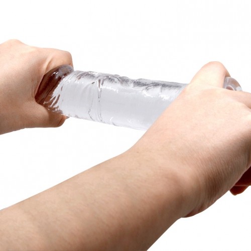 Διαφανές Ντίλντο Ομοίωμα Πέους με βεντούζα 19εκ