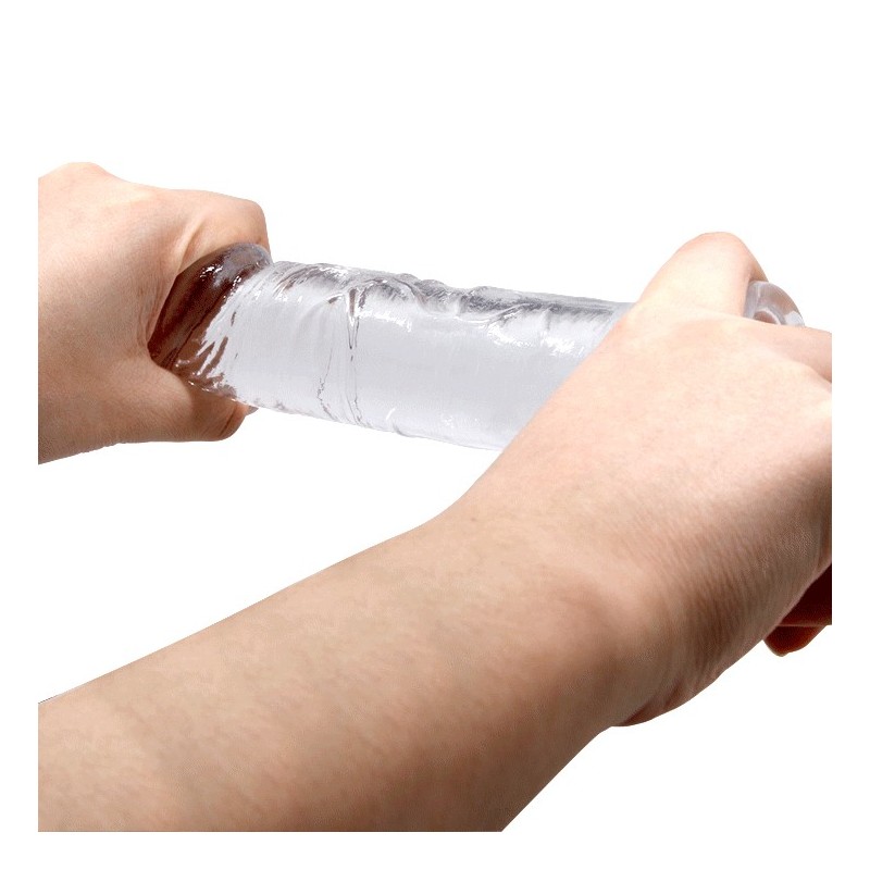 Διαφανές Ντίλντο Ομοίωμα Πέους με βεντούζα 19εκ