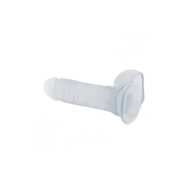 Διαφανές Ντίλντο Ομοίωμα Πέους με βεντούζα 19εκ