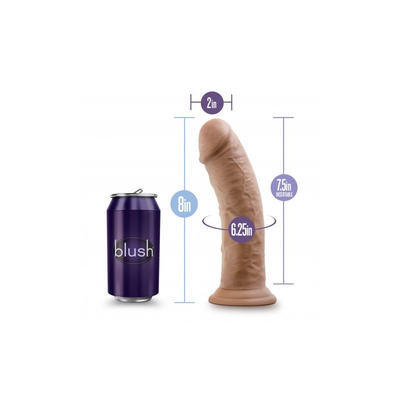 Μελαμψό Ομοίωμα Ντίλντο Au Natural 20 εκ με βεντούζα