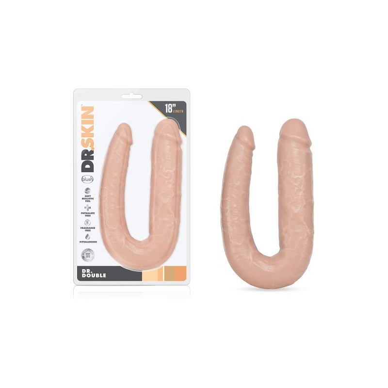 Ρεαλιστικό Διπλό Ντίλντο Dr Skin Dr Double 46 cm