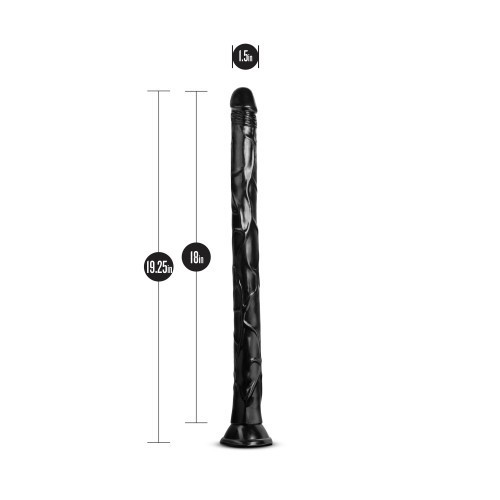 Jet Black Mamba Long Dildo 19 inch