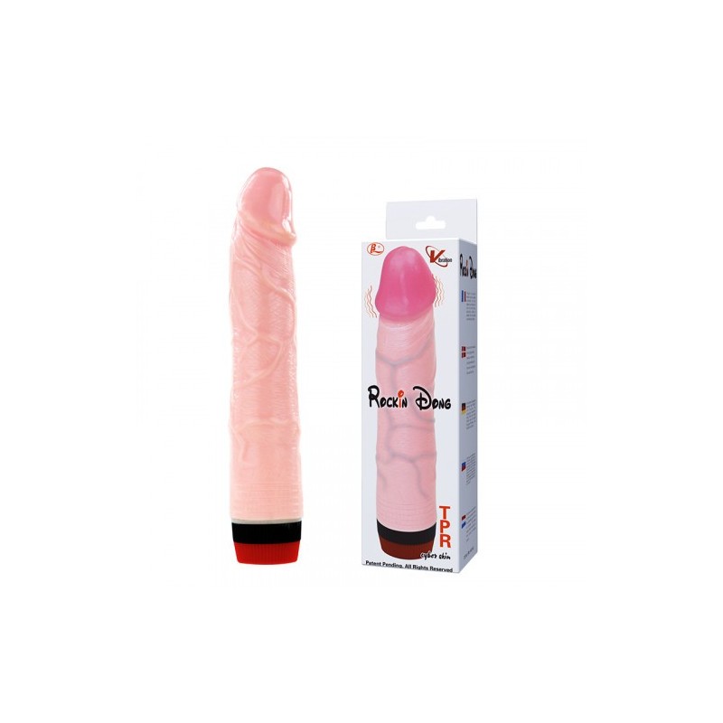 Ομοίωμα πέους Λευκό Ντίλντο δονητής Rockin Dong 21