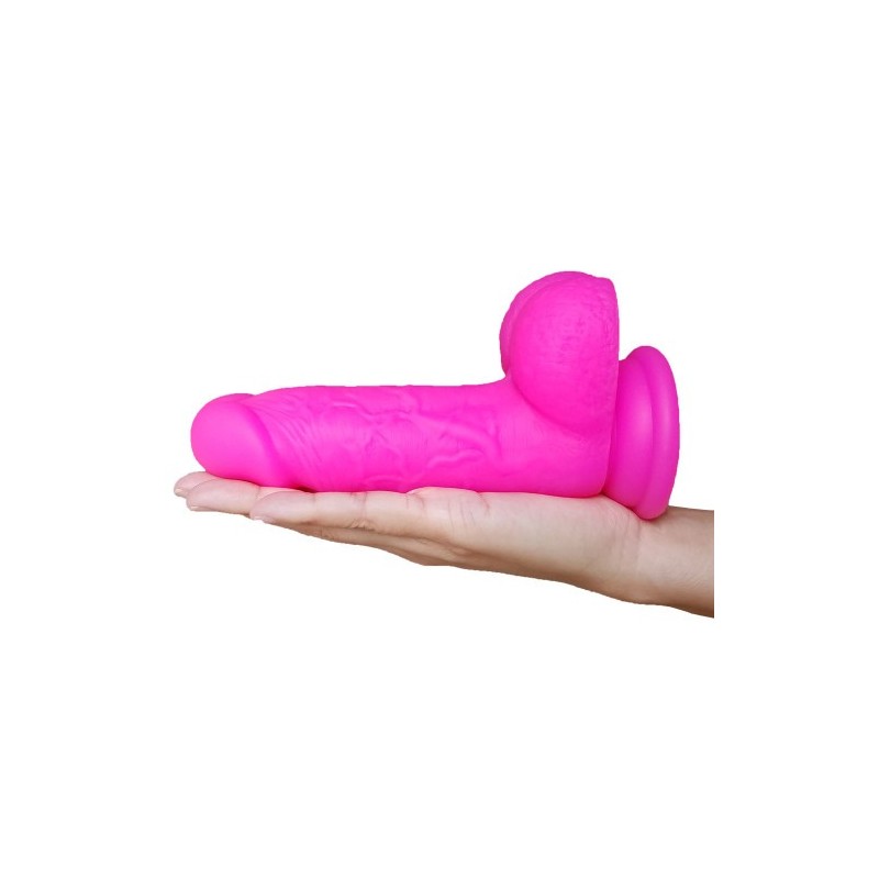 Μικρό Πέος μέ όρχεις Πλάτινουμ Σιλικόνη Ροζ 15εκ
