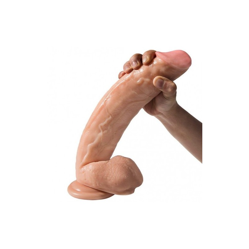 Μεγάλη λευκή Πούτσα μέ όρχεις και βεντούζα 30 εκ