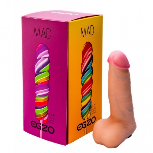 Δονητής Ντίλντο πέος και όρχεις Egzo Lollipop 17.5 cm