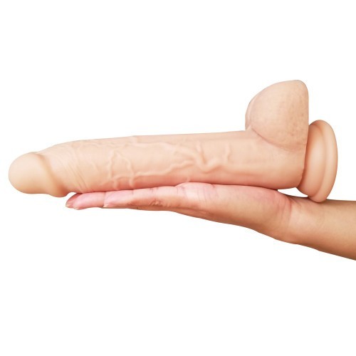 Πολύ μεγάλο Λευκό Πέος μέ όρχεις Πλάτινουμ Σιλικόνη 25 εκ