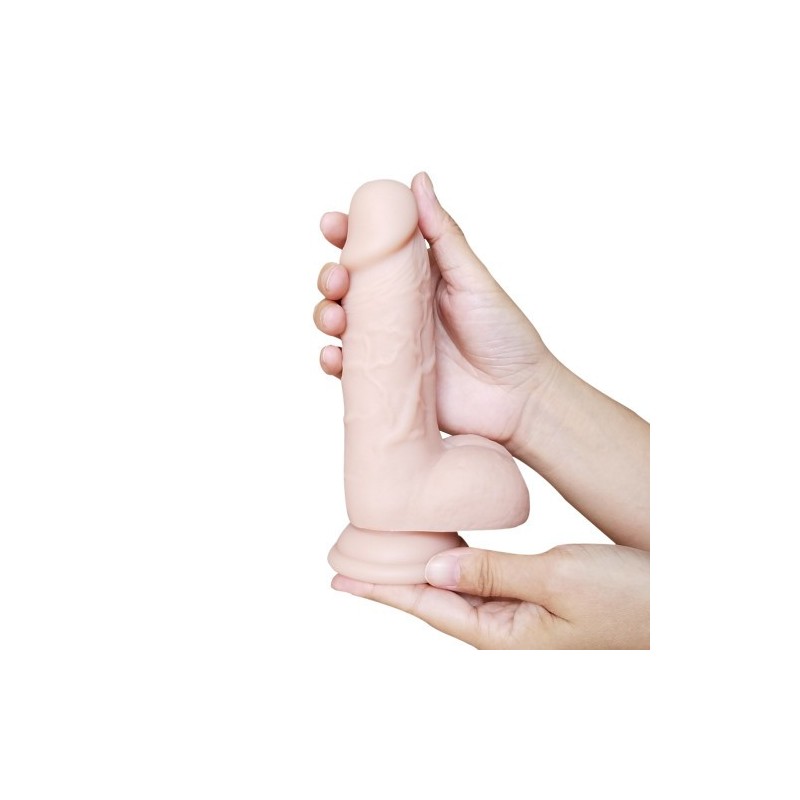 Λευκό Μικρό Πέος μέ όρχεις Πλάτινουμ Σιλικόνη 15εκ