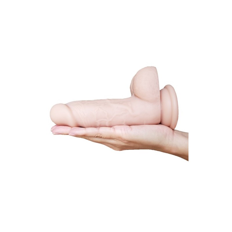 Λευκό Μικρό Πέος μέ όρχεις Πλάτινουμ Σιλικόνη 15εκ