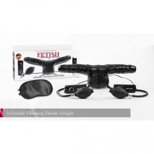 Φουσκωτό δίπλευρο ομοίωμα πέους μέ διπλή δόνηση