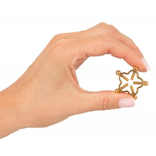 Ρυθμιζόμενης πίεσης χρυσά κλιπσάκια σφιγκτήρες θηλών Bad Kitty