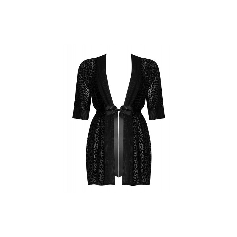 Αισθησιακό Μαύρο Κιμονό Μεγάλα Μεγέθη Obsessive Jagueria