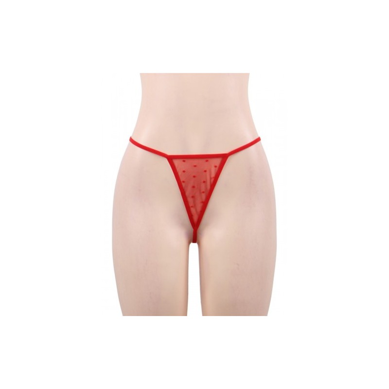 Light Red Mesh Kimono with String