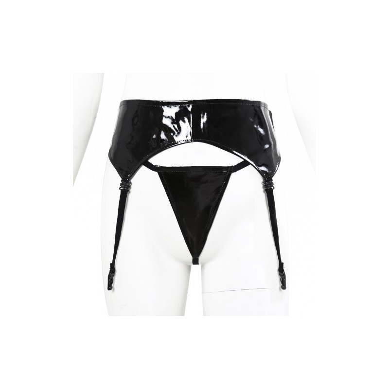 Λαμπερή Ζαρτιέρα με Στρίνγκ Naughty Toys