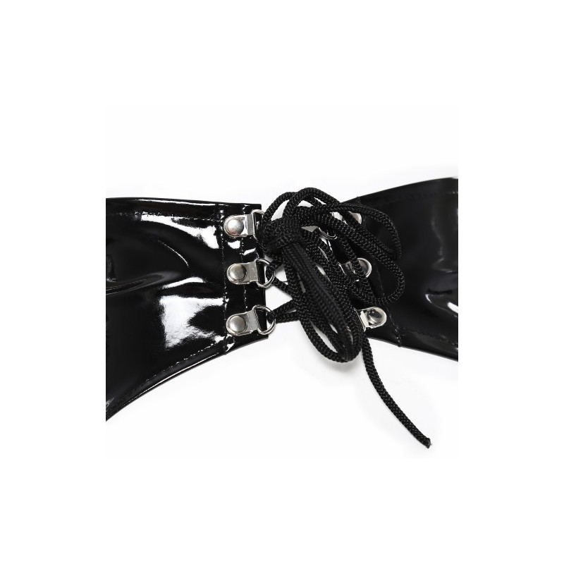 Λαμπερή Ζαρτιέρα με Στρίνγκ Naughty Toys