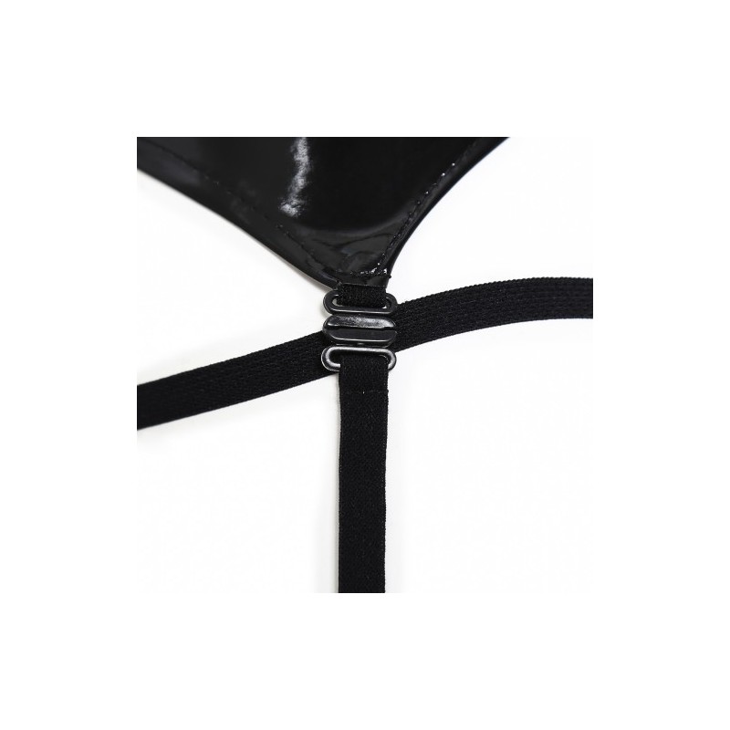 Λαμπερή Ζαρτιέρα με Στρίνγκ Naughty Toys