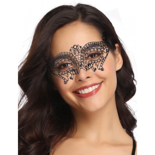 Enchanting Lace Eye Mask Black