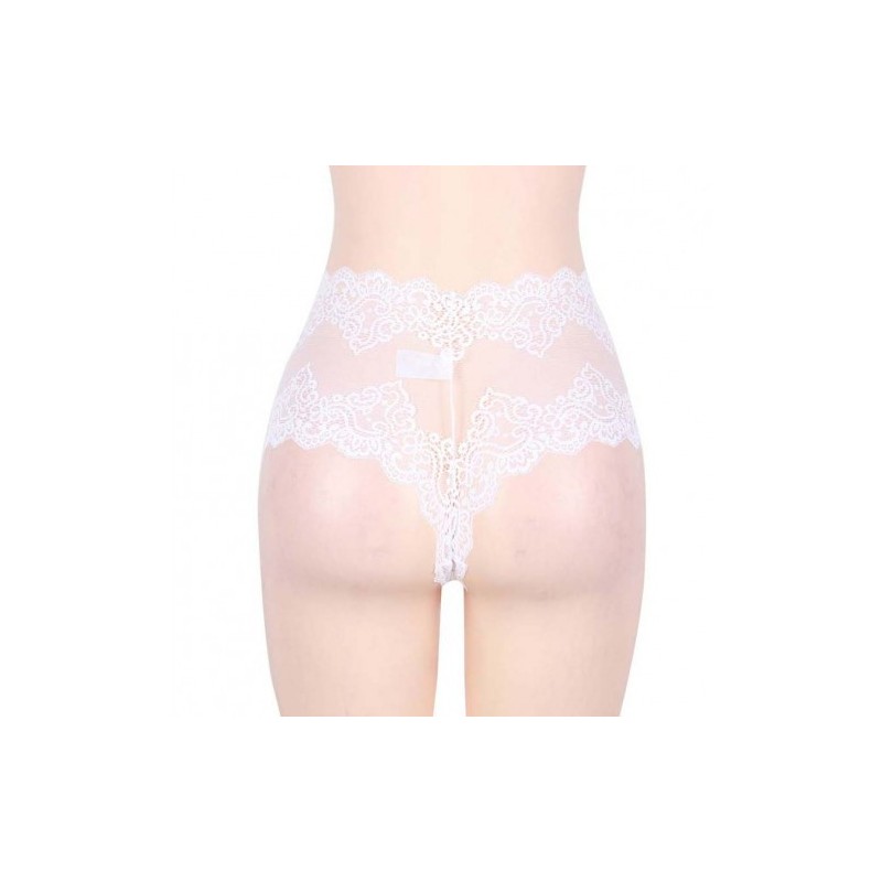 Plus Size High Waist Retro Knickers White