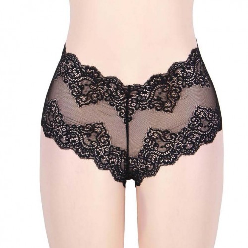 Sexy High Waist Retro Panty Black
