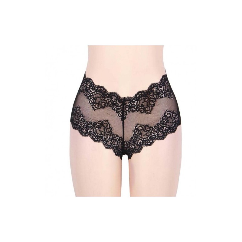 Sexy High Waist Retro Panty Black