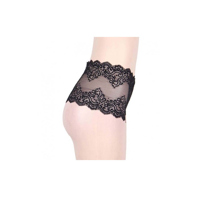 Sexy High Waist Retro Panty Black