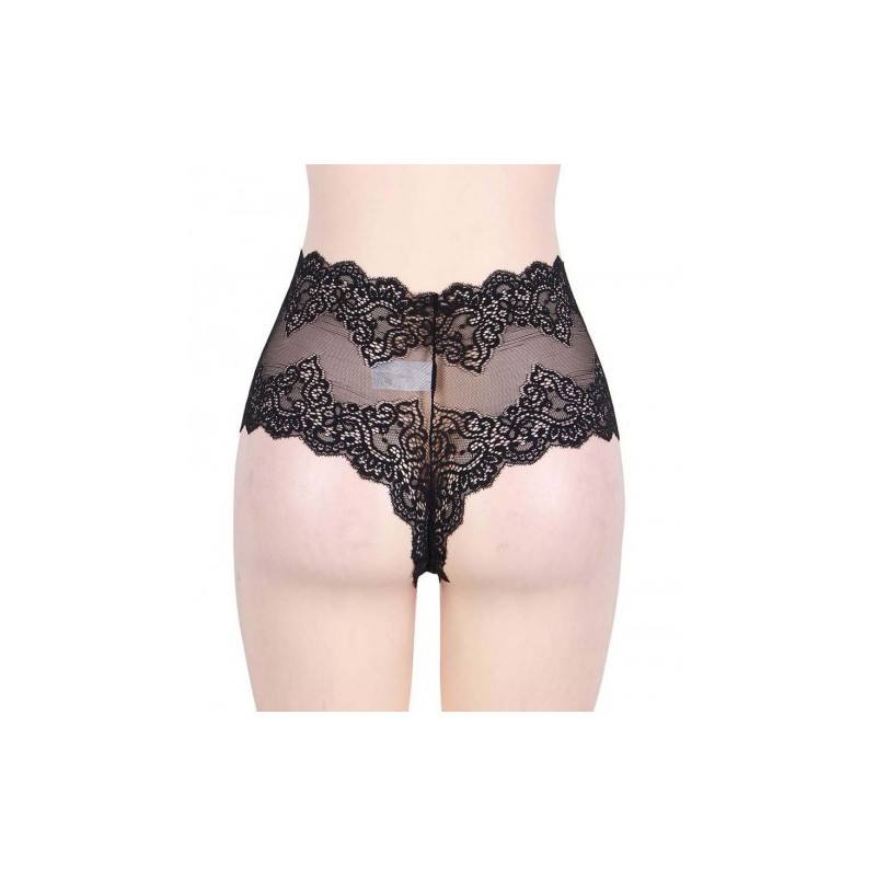 Sexy High Waist Retro Panty Black
