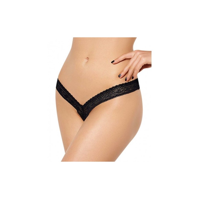 Flirty Tiny Lace Black String