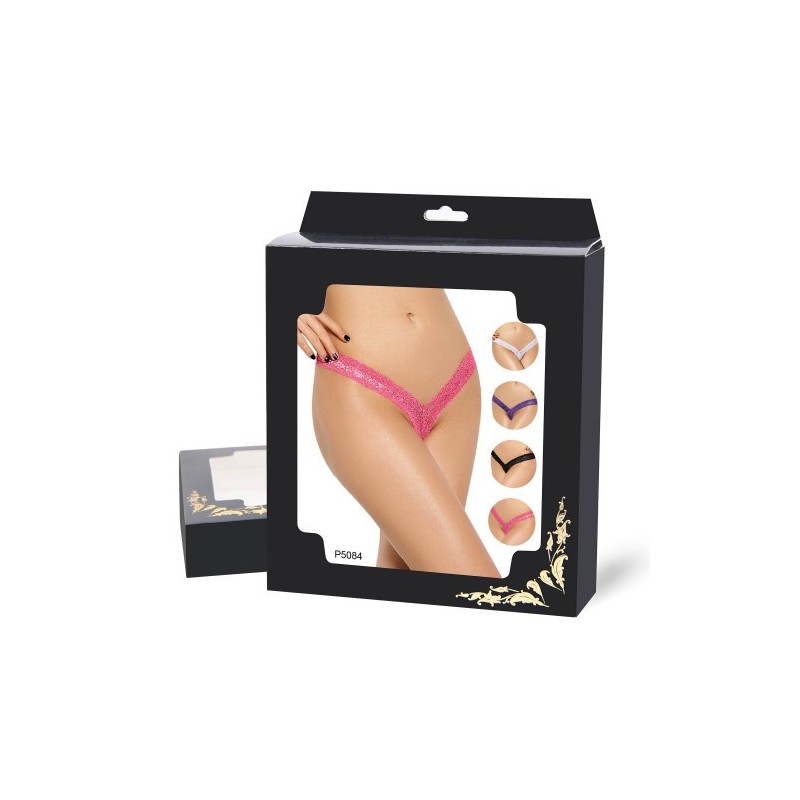 Flirty Tiny Lace Black String