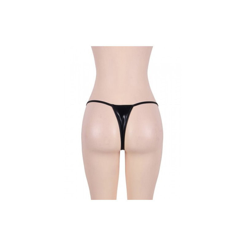 Shiny Black G-string