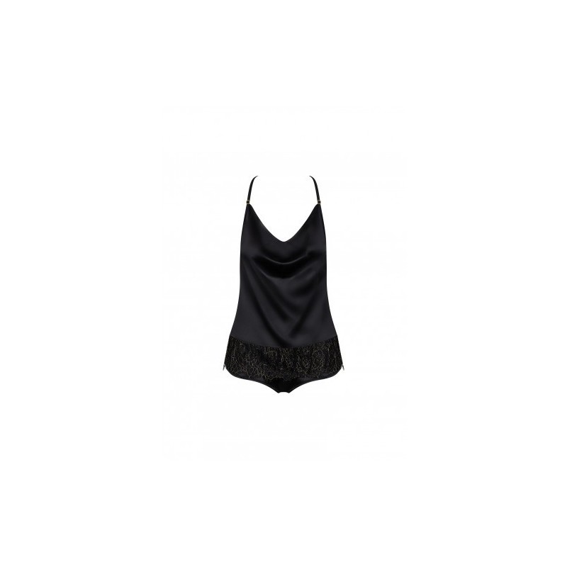 Μαύρες Σατέν Πιτζάμες Obsessive Agataya