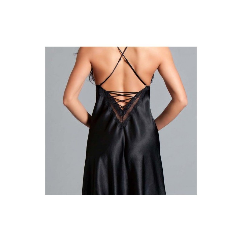 Vittoria Satin Babydoll Black
