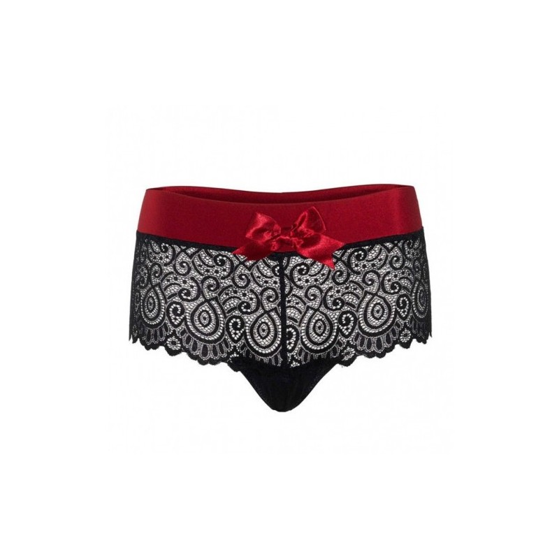 Leg Avenue Satin Bralette with Boyshort