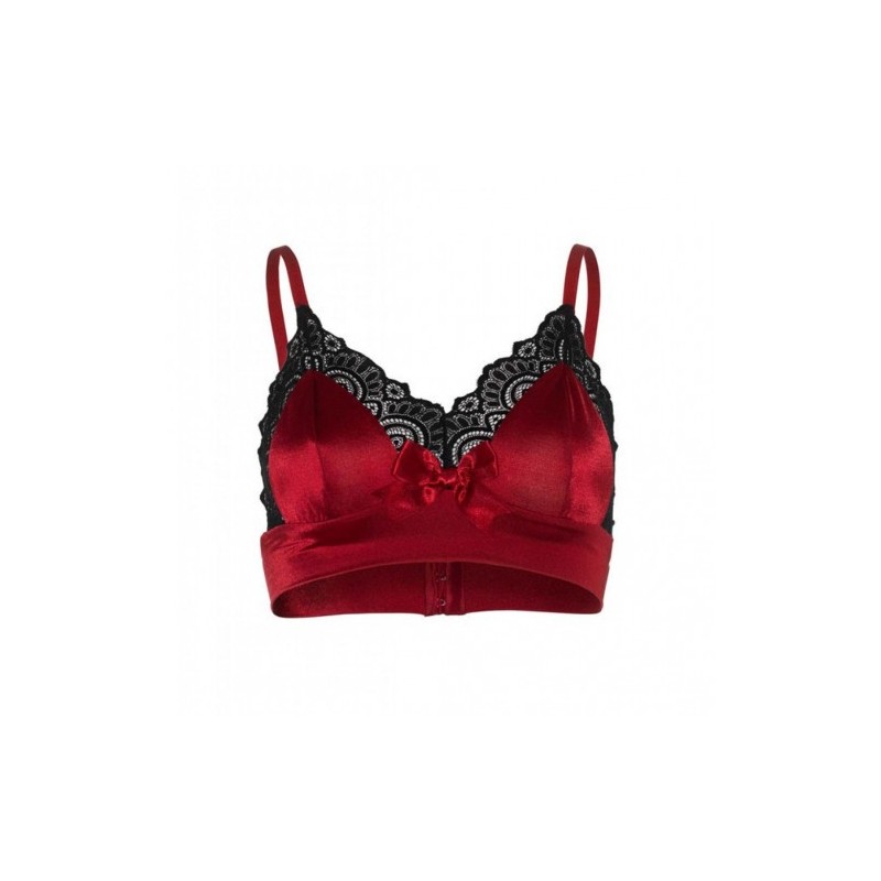 Leg Avenue Satin Bralette with Boyshort