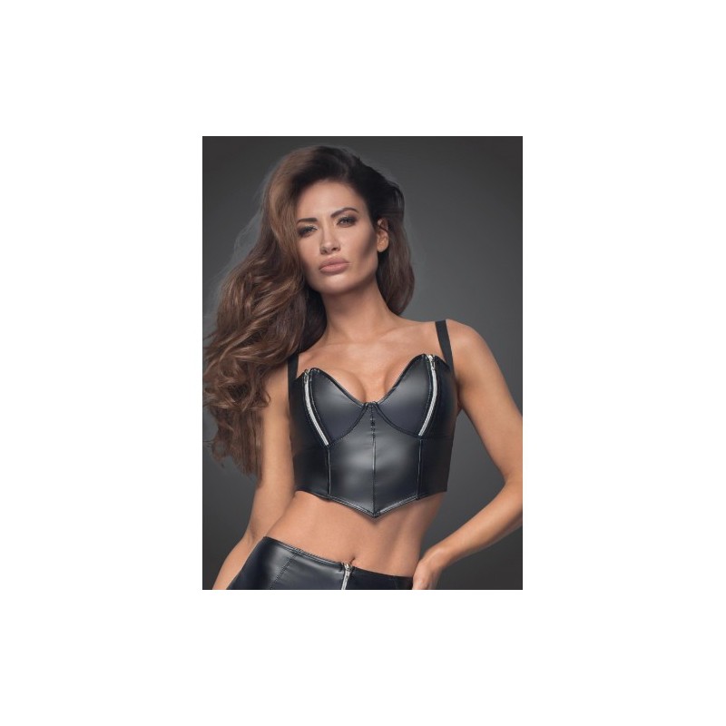 Μαύρο Μπλουζάκι με Ασημένιο Φερμουάρ Noir Handmade