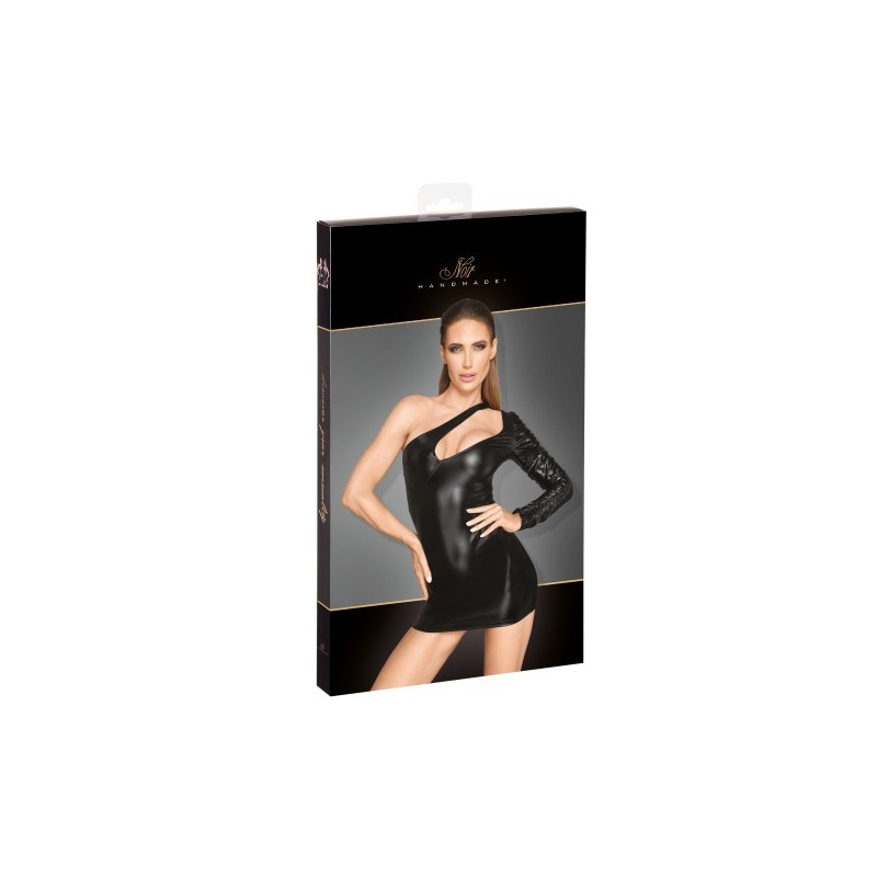 Noir Handmade Asymmetrical Powerwetlook Minidress