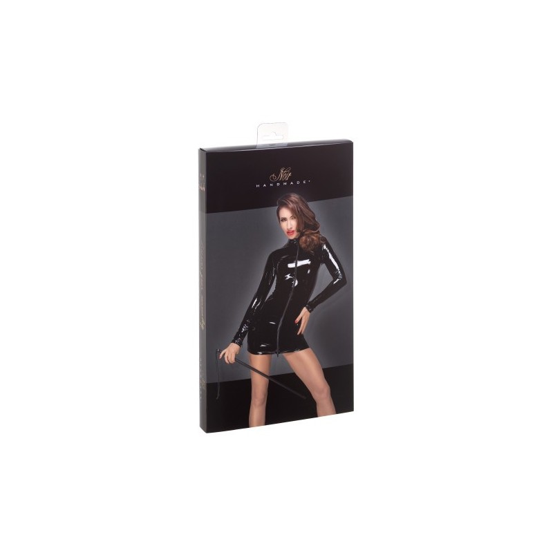 Noir Handmade PVC Mini Dress with  2-way Zipper