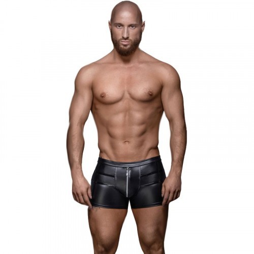 Noir Handmade Rebellious Minidress with Bouffant Sleeves