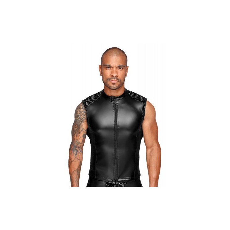 Mens Wetlook Shirt With Zip