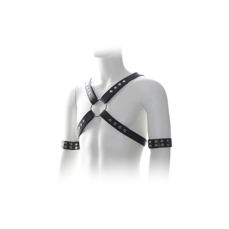 Μαύρα Δεσμά Στήθους &amp Χεριών Naughty Toys