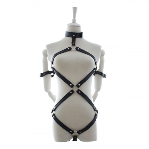 Μαύρα Δεσμά Σώματος &amp Χεριών Naughty Toys