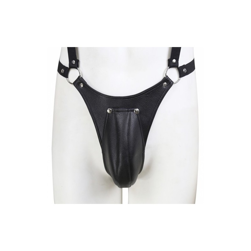 Φετιχιστική Δερμάτινη Ζώνη Σώματος με Στρίνγκ Naughty Toys
