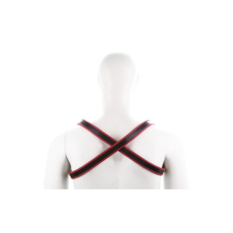 Φετιχιστική Ζώνη Στήθους Μαύρο με Κόκκινο Naughty Toys