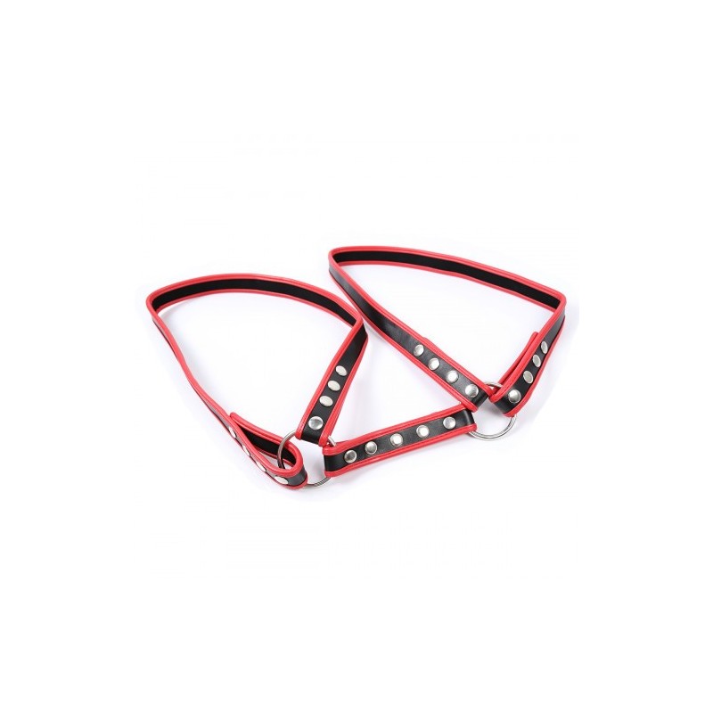 Φετιχιστική Ζώνη Στήθους Μαύρο με Κόκκινο Naughty Toys