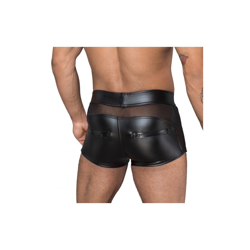 Noir Handmade Powerwetlook Short with Net Insert