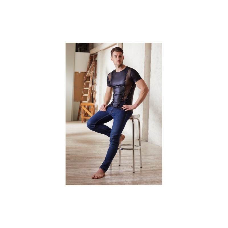 Wetlook Shirt With Translucent Bet