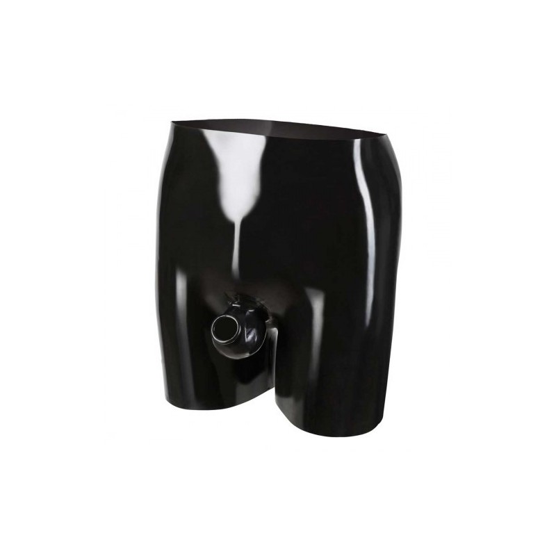 Γυαλιστερό Λάτεξ σορτσάκι με άνοιγμα