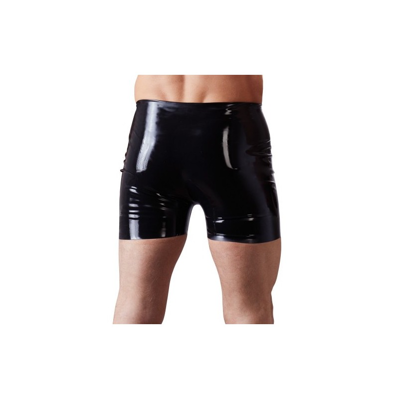 Γυαλιστερό Λάτεξ σορτσάκι με άνοιγμα
