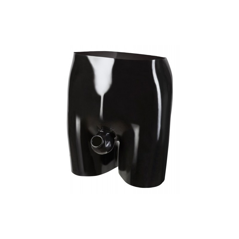 Γυαλιστερό Λάτεξ σορτσάκι με άνοιγμα