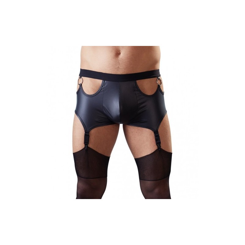 Ανδρικό wetlook μποξεράκι συνδυασμός με ιμάντες ζαρτιέρας