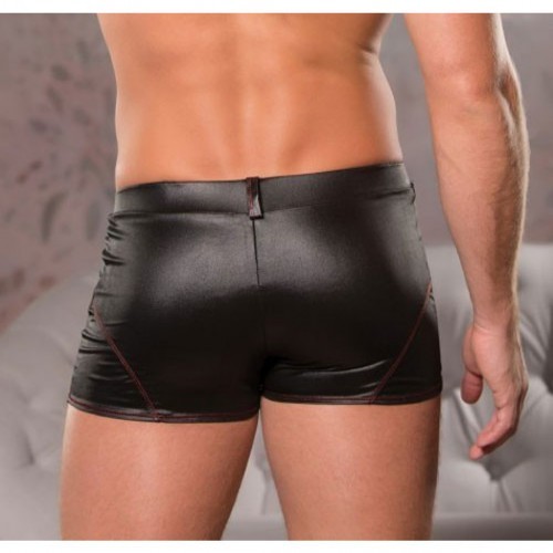 Γυαλιστερό σέξι ανδρικό μαύρο μποξεράκι Allure